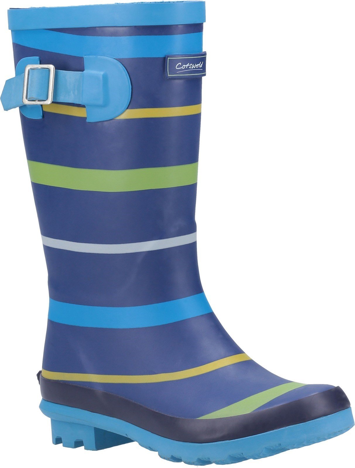 Cotswold Unisex Stripe Wellington Boot Multicolor 28742 - Blue/Green/Yellow 8