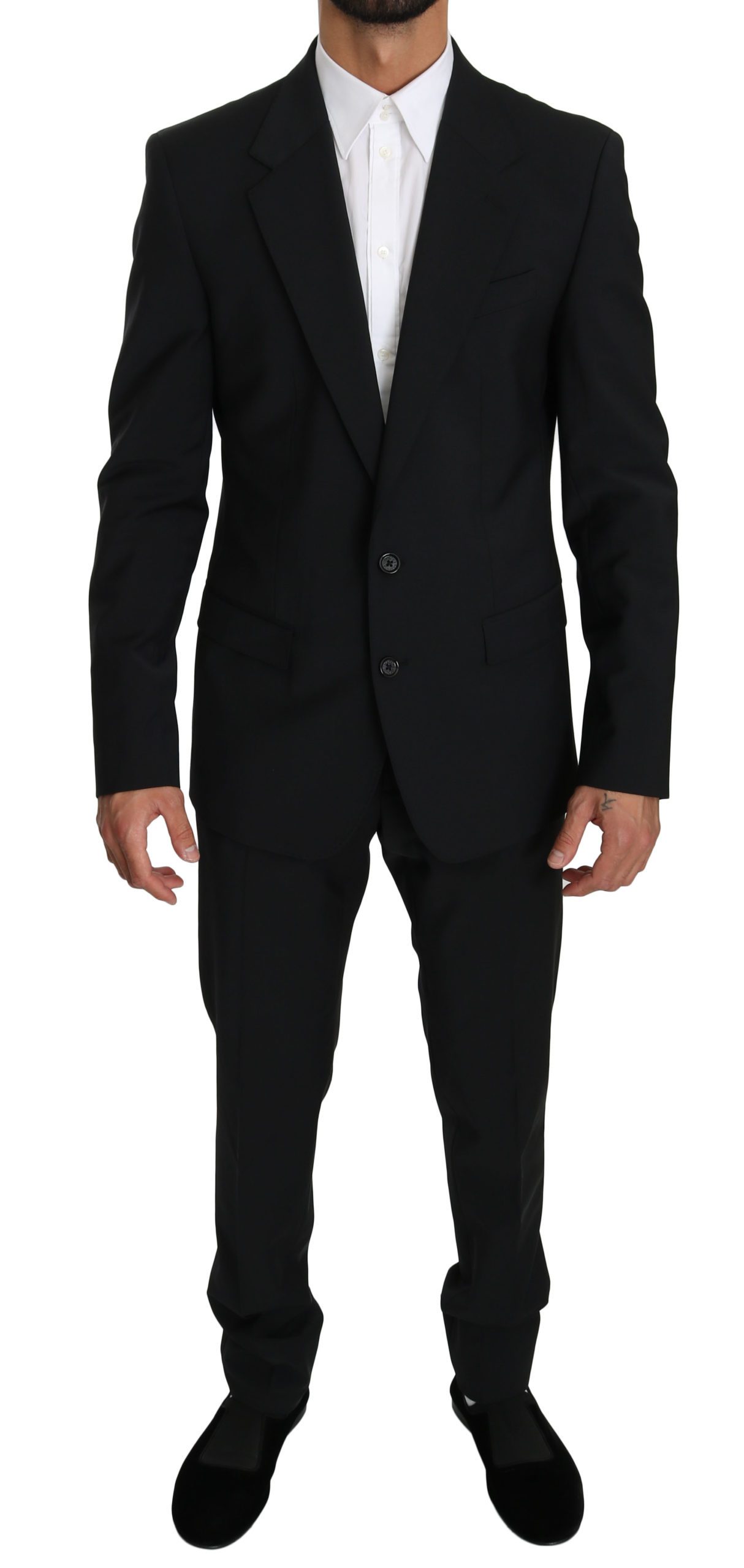 Dolce & Gabbana Men's Single Breasted 2 Piece MARTINI Suit Black KOS1613 - IT50 | L