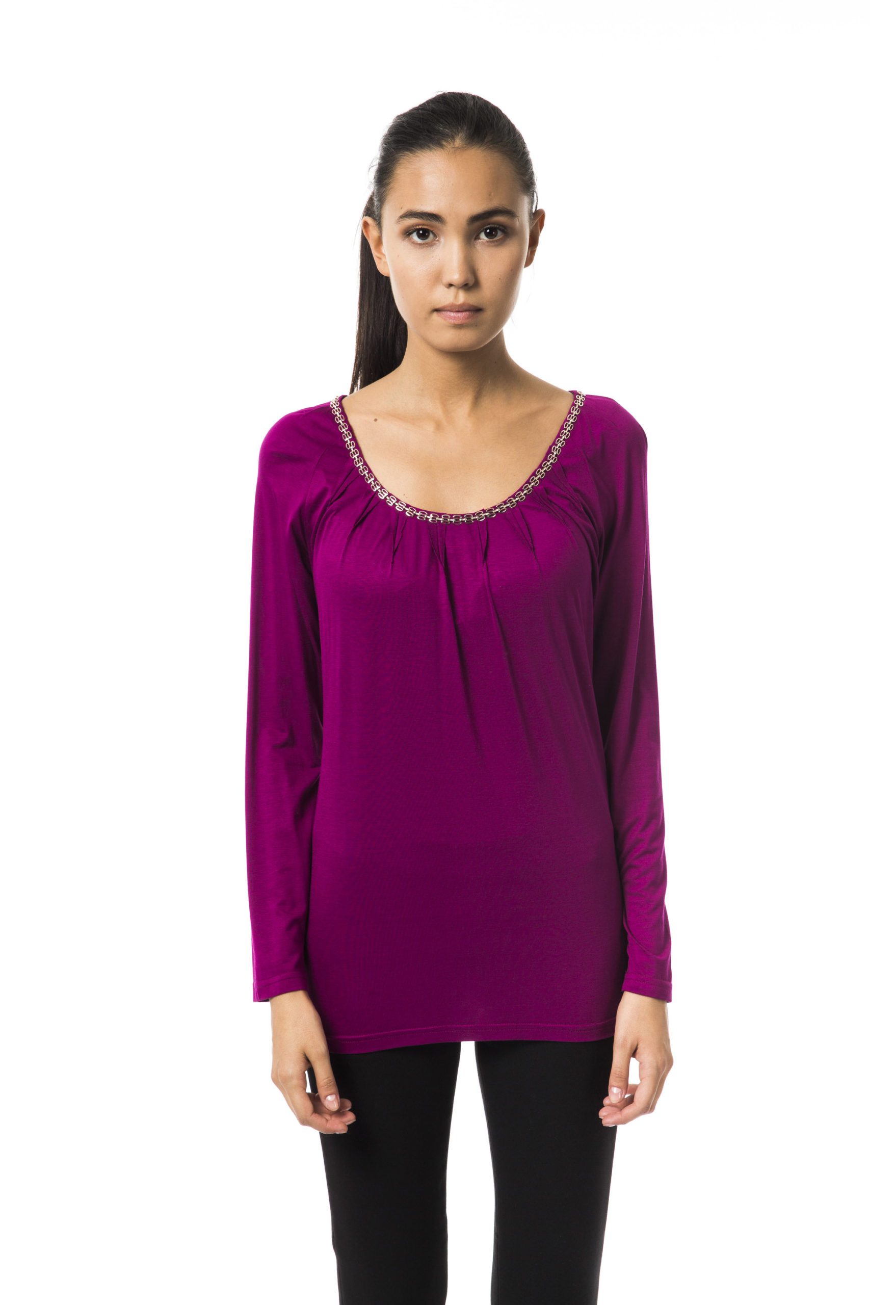 BYBLOS Women's Magentabis T-Shirt Violet BY1234734 - IT42 | S
