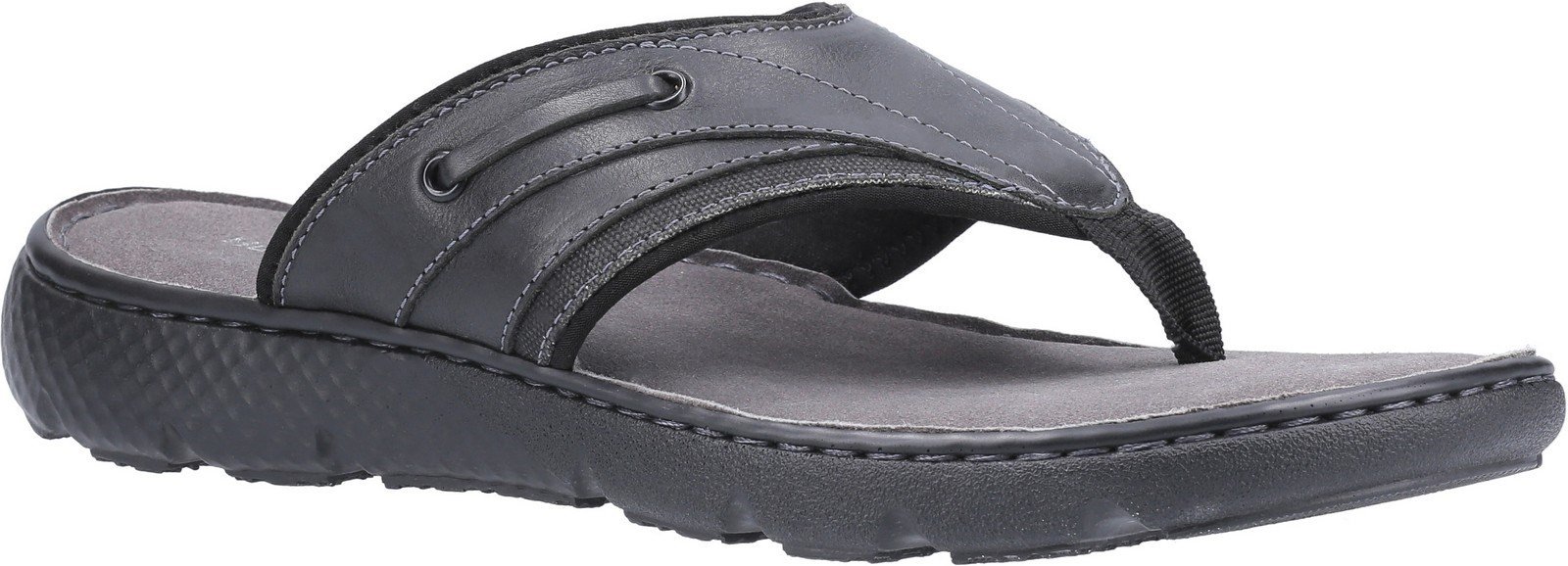Hush Puppies Men's Connor Flip Flop Various Colours 30196 - Black 6