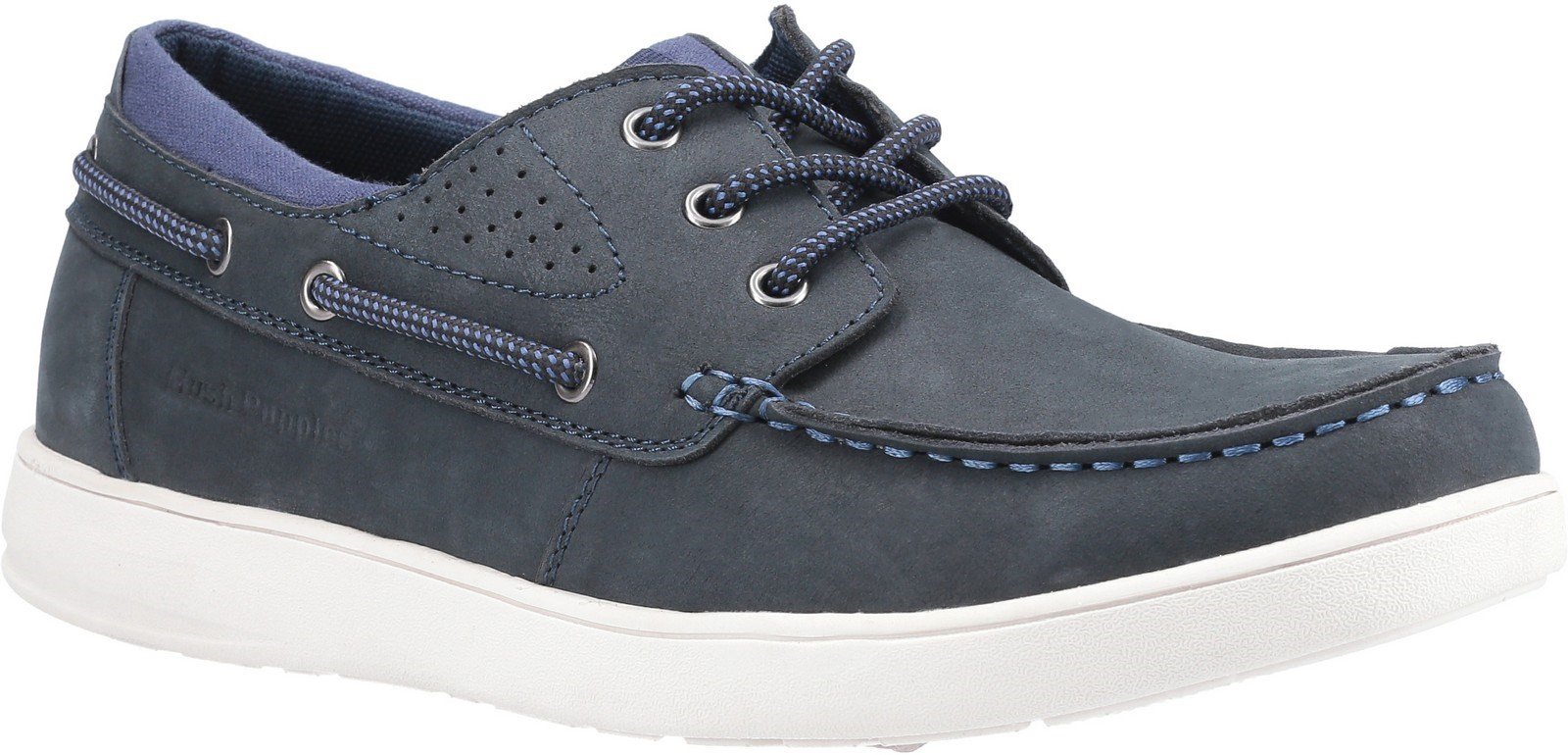 Hush Puppies Men's Liam Lace Up Boat Shoe Various Colours 30208-51383 - Navy 6