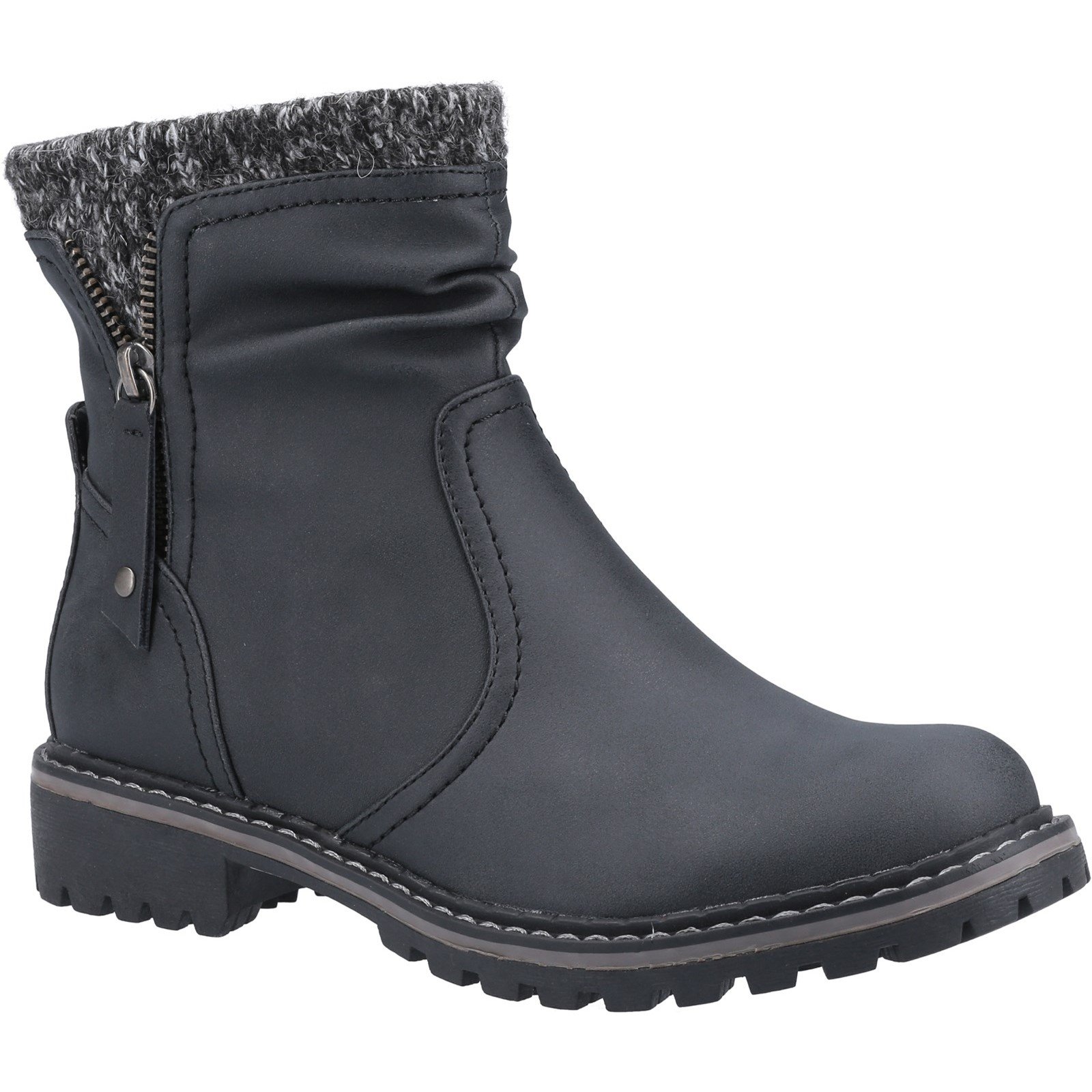 Divaz Women's Niki Fleece Lined Boot Various Colours 33026 - Black 3