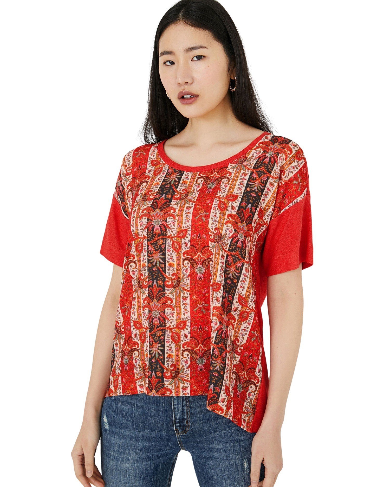 Desigual Women's T-Shirt Various Colours 252717 - red XL