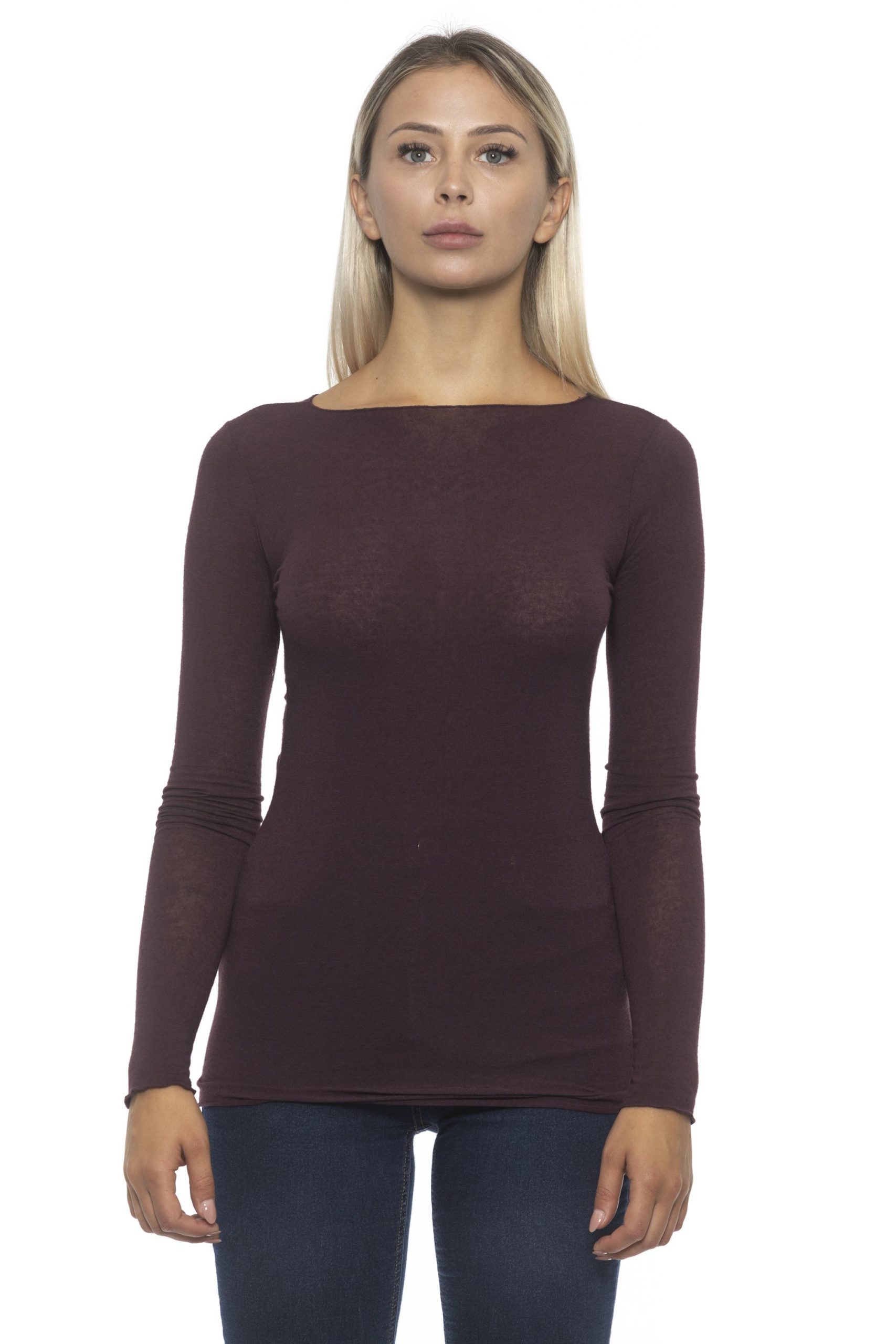 Alpha Studio Women's Mosto Sweater Burgundy AL1192281 - IT40 | XS