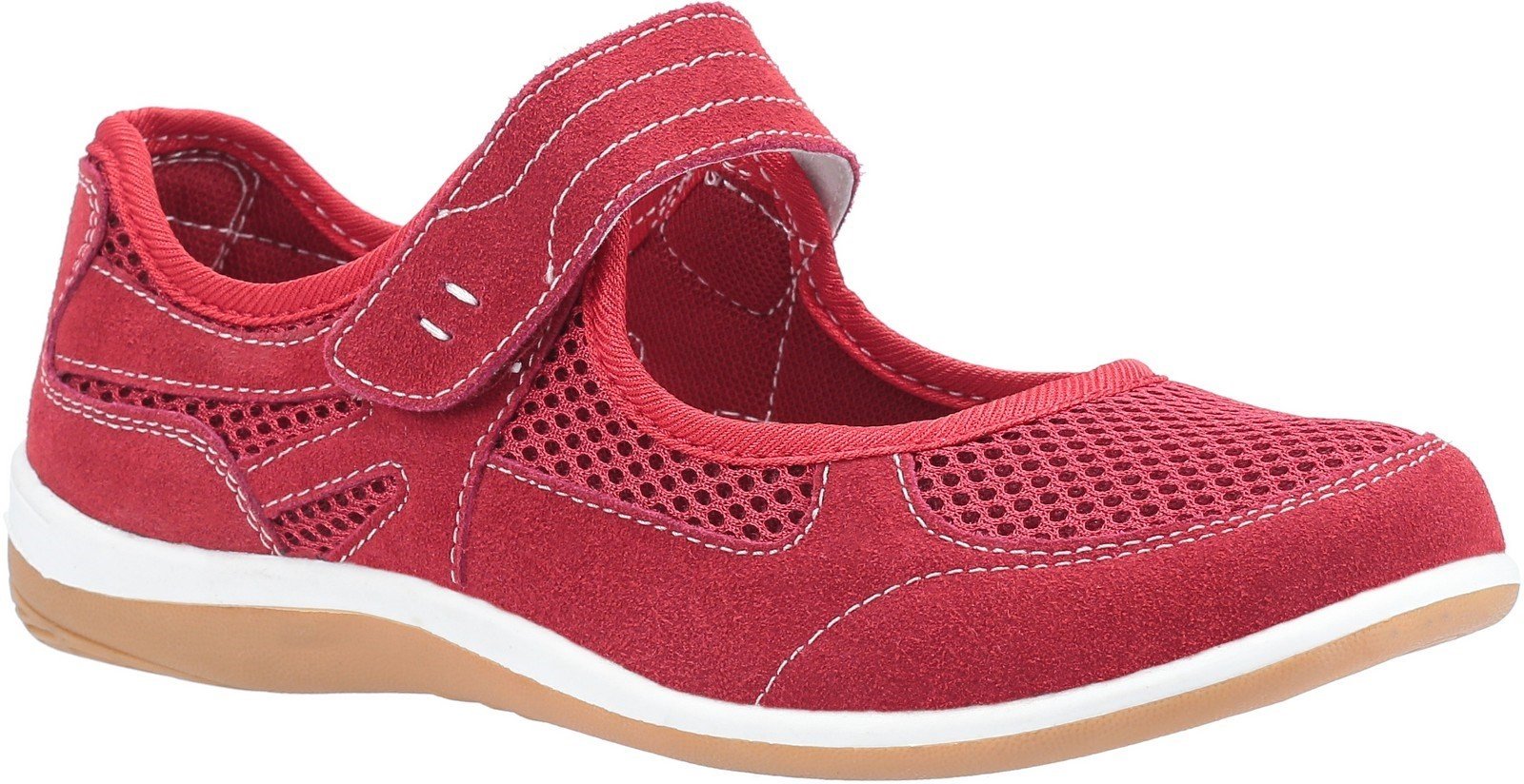 Fleet & Foster Women's Morgan Touch Slip on Sandal Various Colours 30110-51113 - Red 3