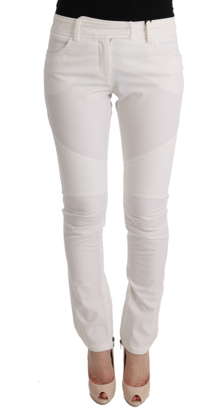 Ermanno Scervino Women's Slim Fit Trouser White SIG30306 - IT40|S