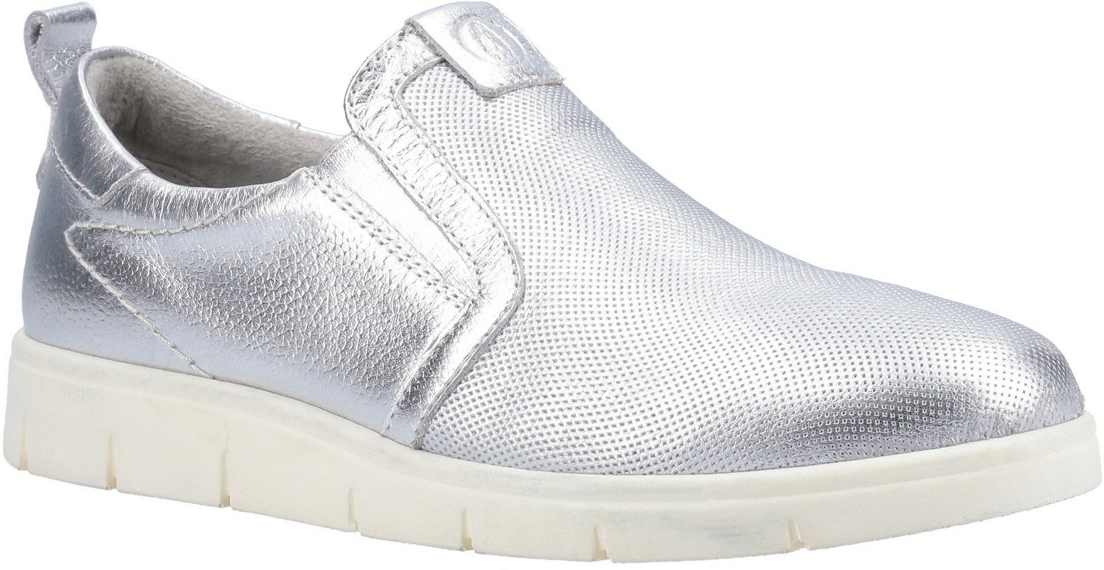 Hush Puppies Women's Lumi Slip On Trainer Various Colours 29232 - Silver 3