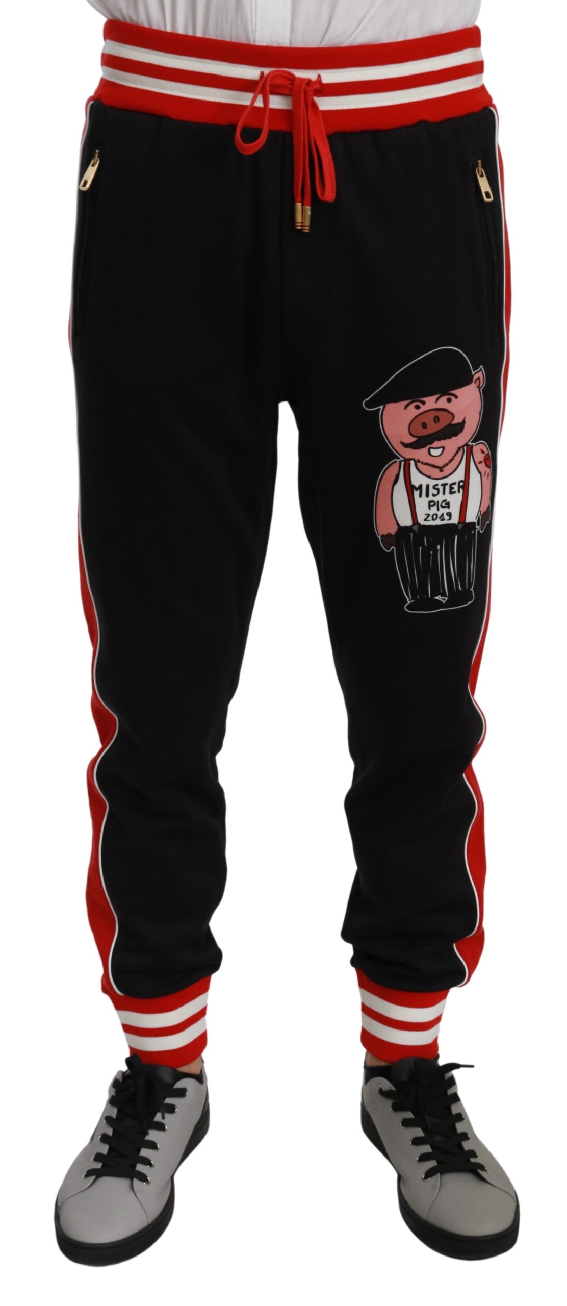Dolce & Gabbana Men's Mister Pig Trouser Black PAN70955 - IT44 | XS