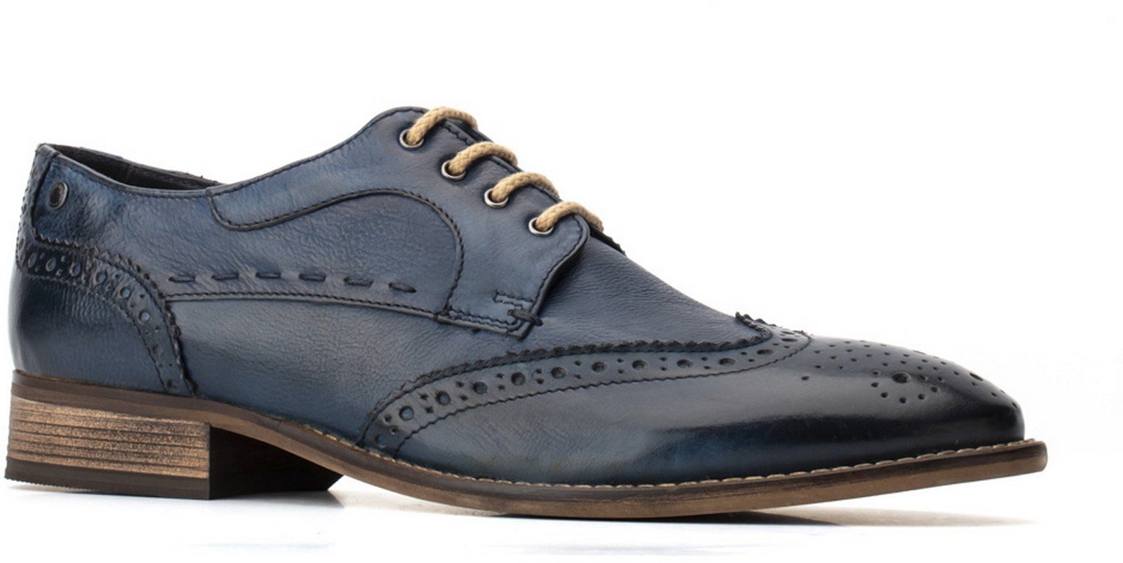Base London Men's Kitchin Softy Lace Up Brogue Various Colours 30462 - Navy 11
