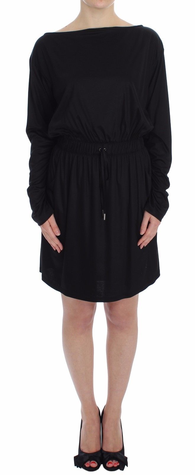 Versace Jeans Women's Shift Knee Dress Black SIG18133 - IT42|M