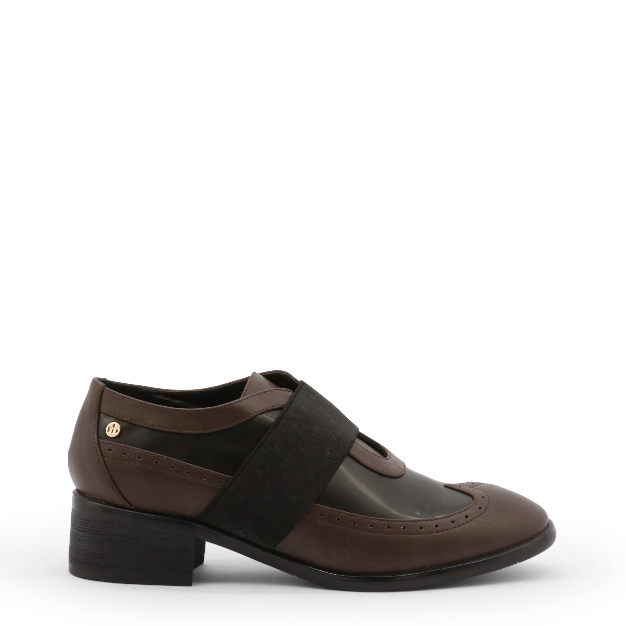 Roccobarocco Women's Flat Shoes Black 342965 - brown EU 37