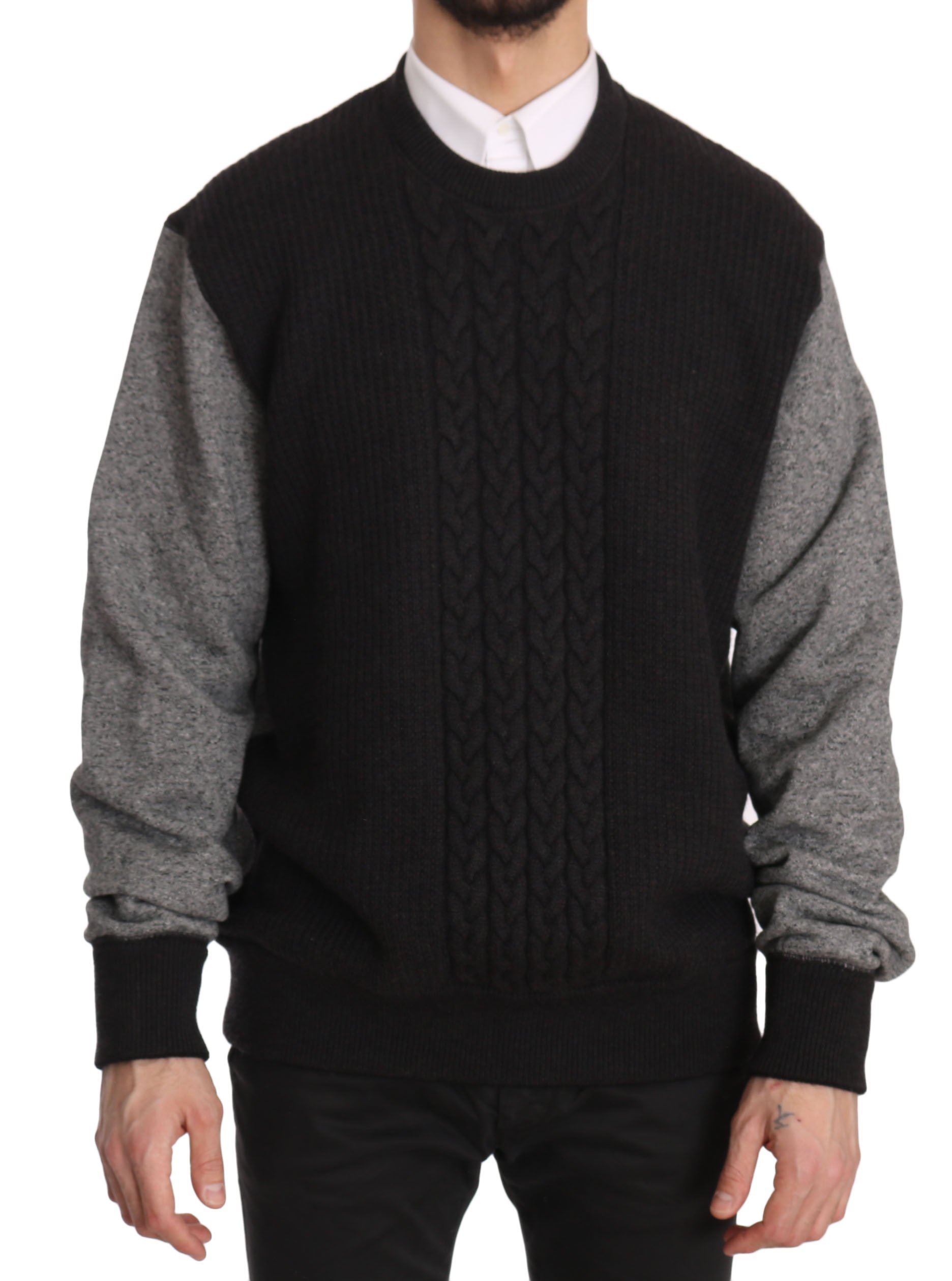 Dolce & Gabbana Men's Sweater Black and Gray TSH3581 - IT56 | XXL