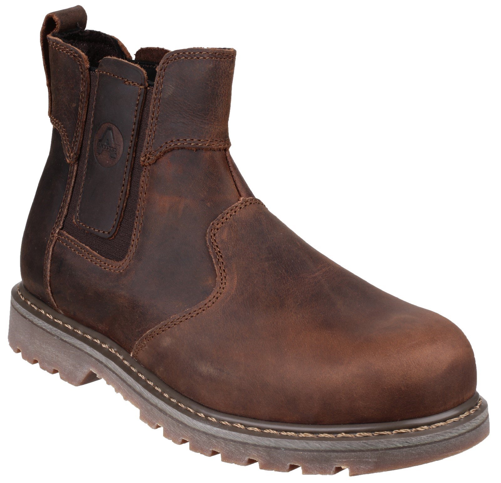 Amblers Unisex Safety Pull-On Dealer Boot Brown 24885 - Brown 4