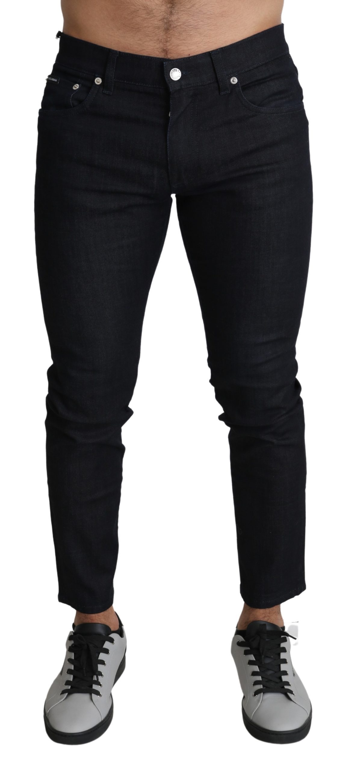 Blue Comfort Cropped Denim Trouser Cotton Jeans - IT48 | M