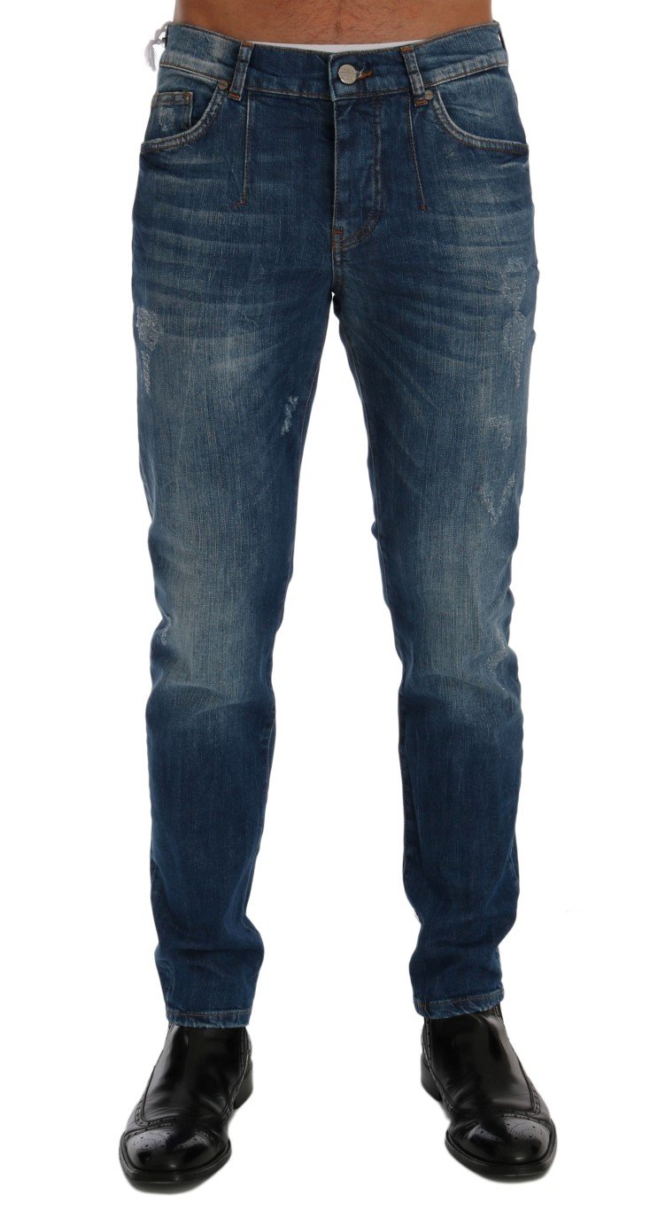 Frankie Morello Women's Perth Slim Fit Jeans Blue SIG60485 - W32