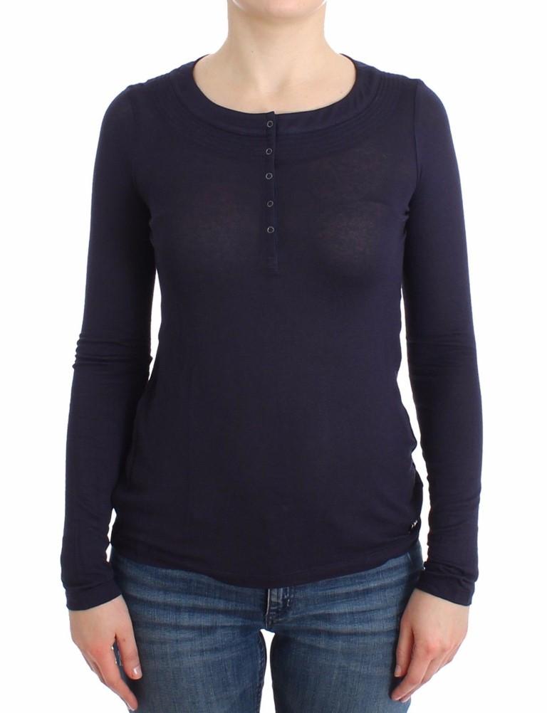 John Galliano Women's LS Top Blue SIG11874 - XS
