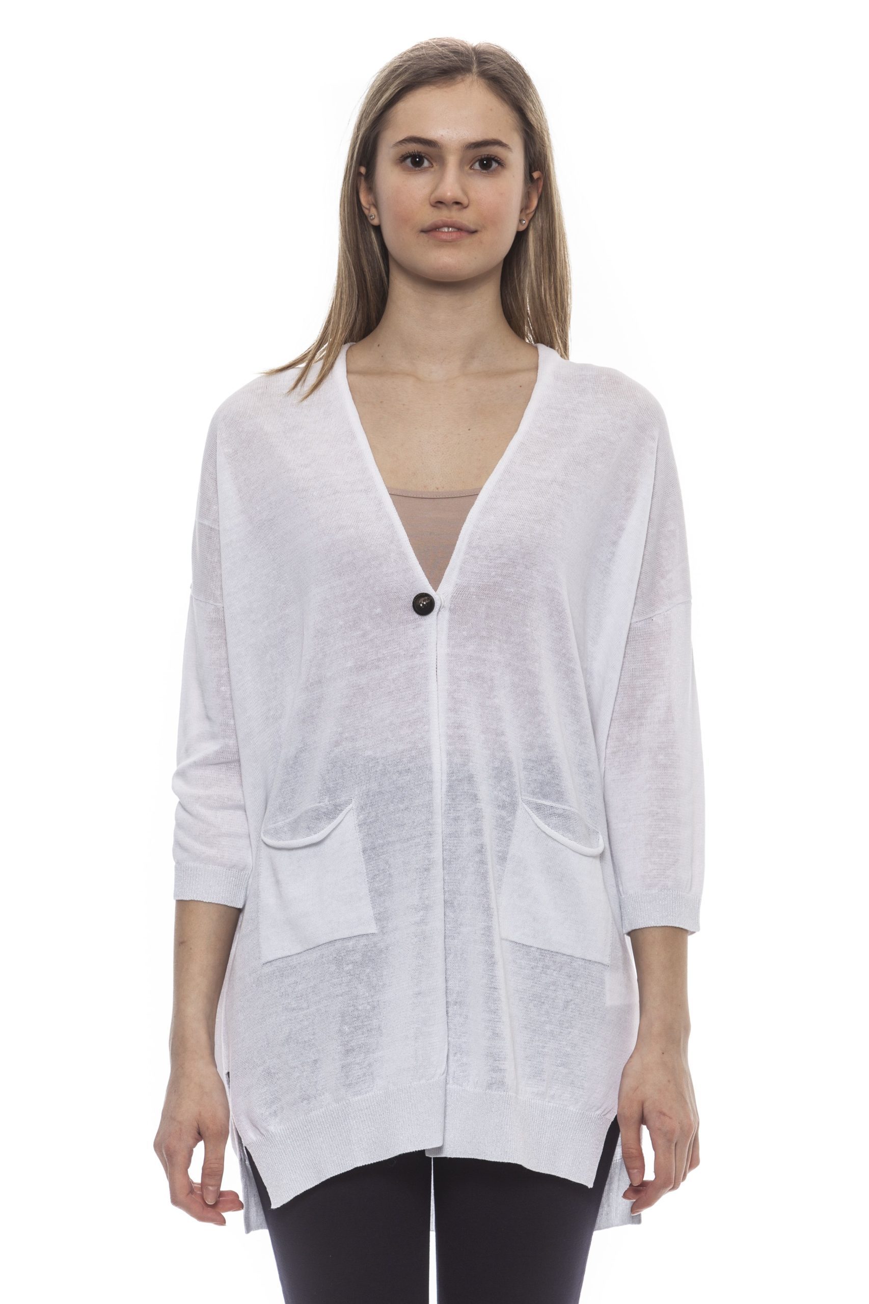 Peserico Women's S Bianco Sweater White PE1381971 - IT42 | S
