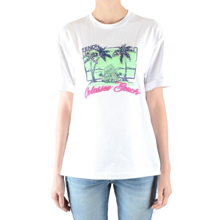 Fendi Women's T-Shirt White 164894 - white XS