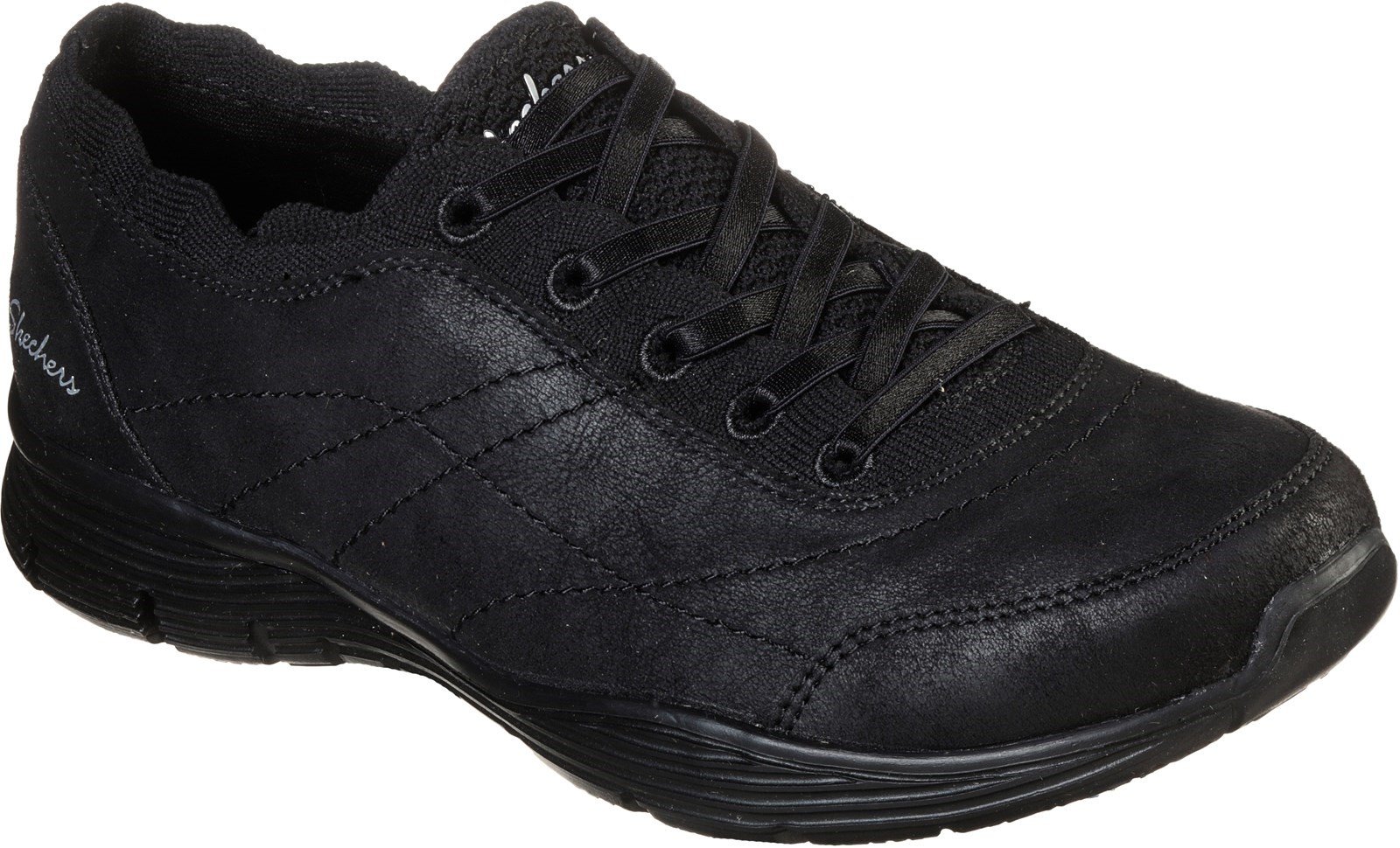 Skechers Women's Seager Scholarly Sports Trainer Various Colours 31063 - Black/Black 3