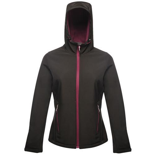 Regatta Women's Arley II Shaped Printable Softshell Jacket Various Colours T_TRA603 - Blac (Blackcurrant) 16