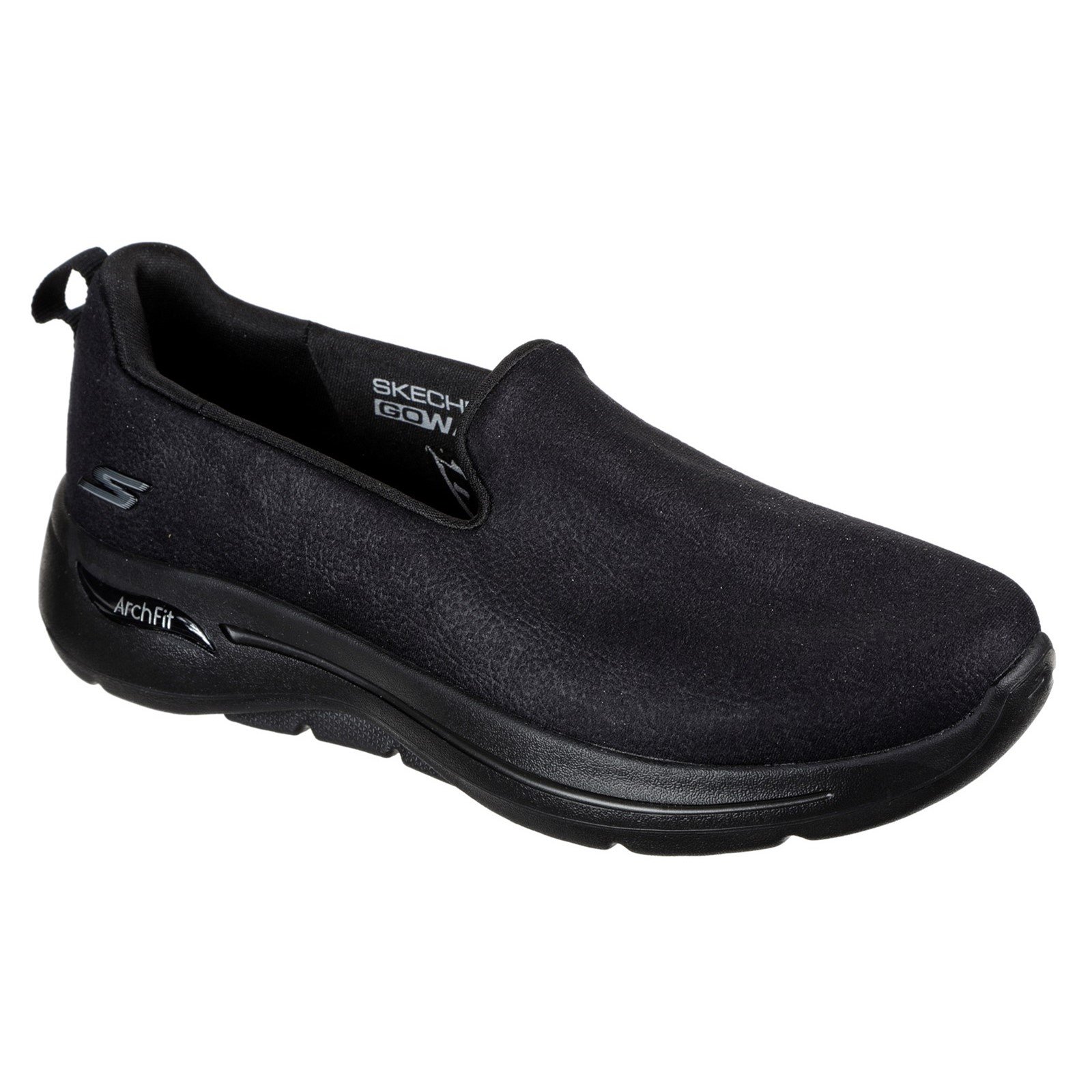 Skechers Women's Go Walk Arch Fit Smooth Voyage Trainer Black 32143 - Black 4