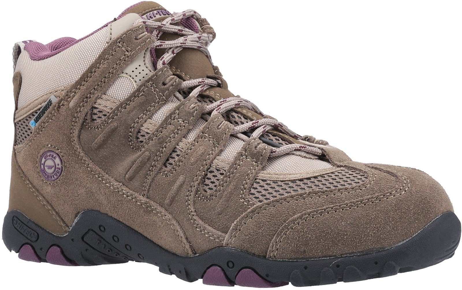 Hi-Tec Men's Quadra Classic Multi-Sport Boots Multicolor 31631 - Taupe/Plum 4