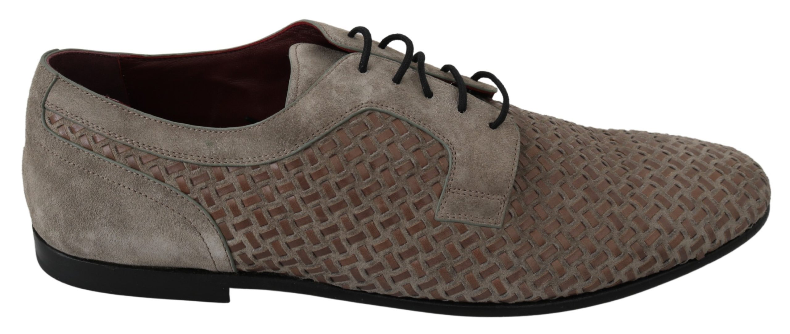 Dolce & Gabbana Men's Leather Suede Derby Shoe Brown MV3052 - EU44/US11