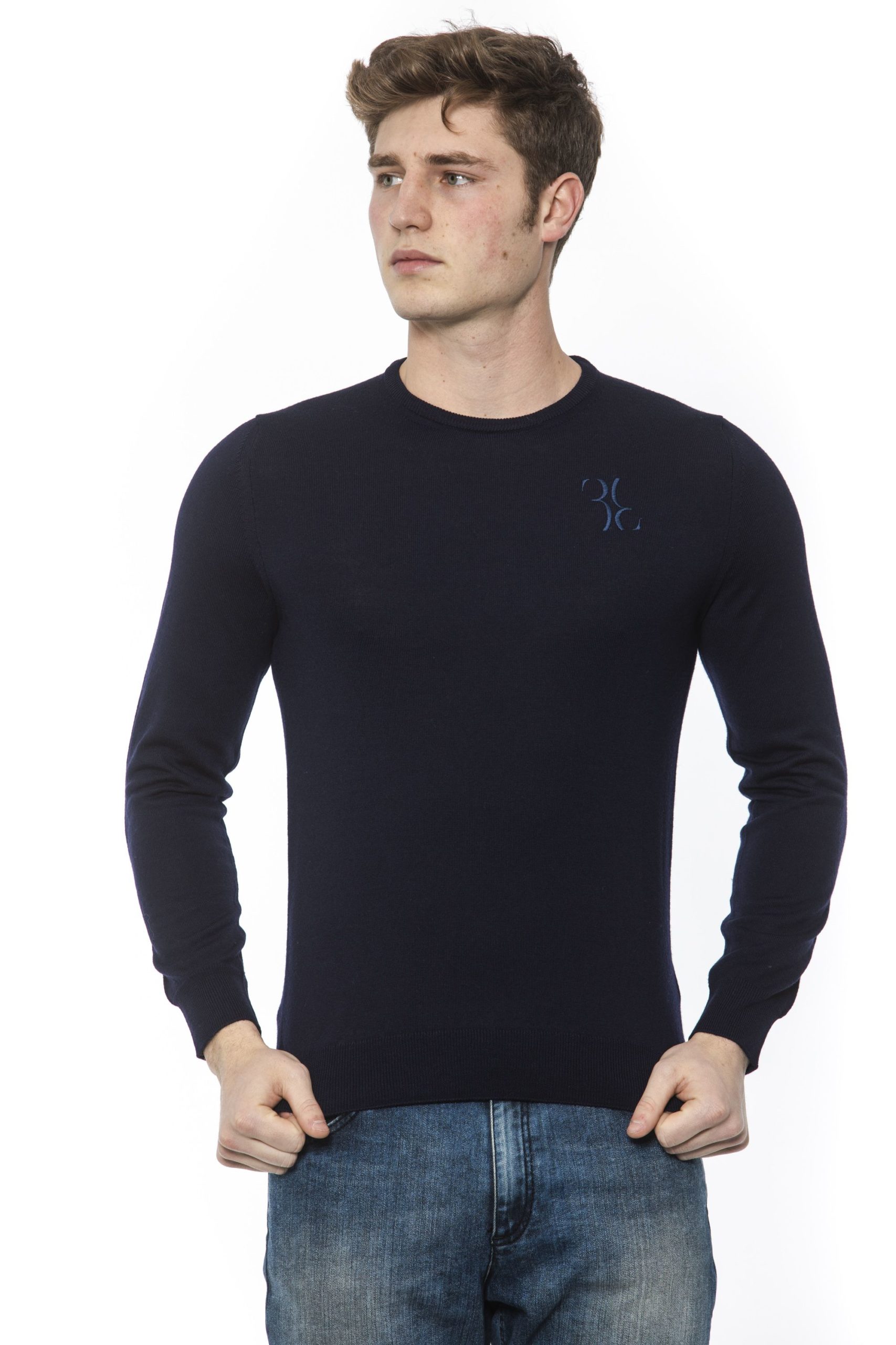 Billionaire Italian Couture Men's Sweater Blue BI1313317 - IT48 | M