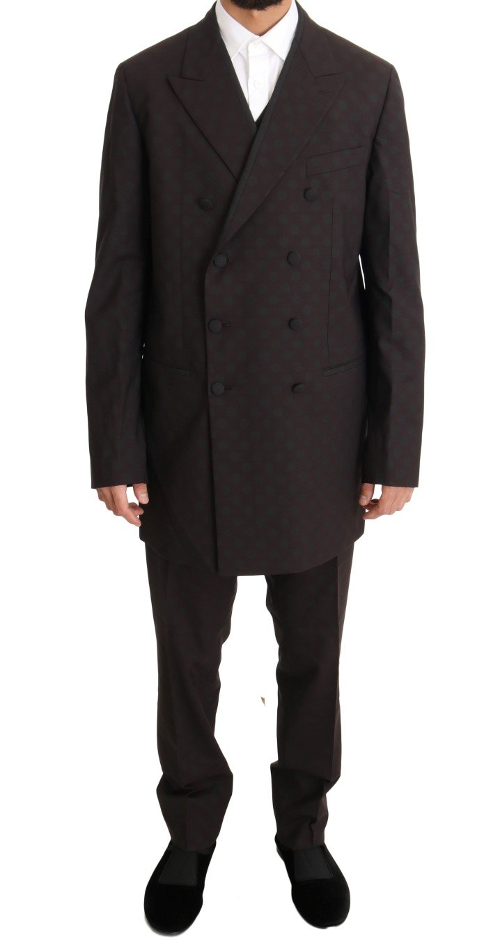Dolce & Gabbana Men's Wool Stretch Long 3 Piece Suit Bordeaux KOS1097 - IT50 | L