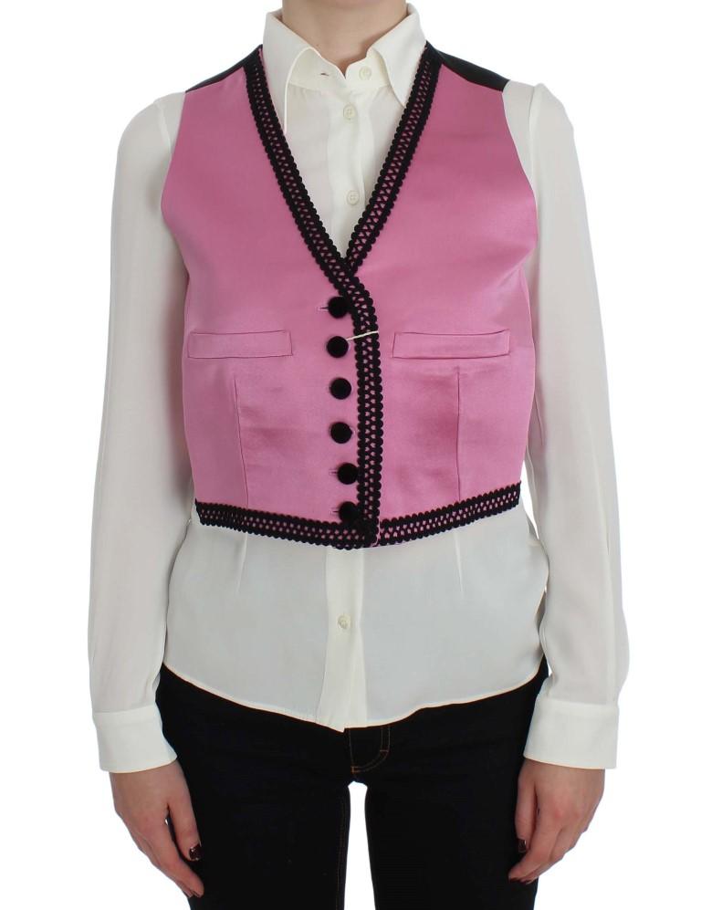 Dolce & Gabbana Women's Button Torero Tops Pink SIG30711 - IT42|M