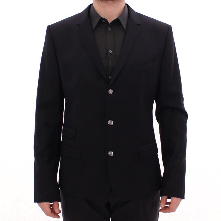 Dolce & Gabbana Men's wool slim fit Blazer Black GSD10264 - IT52 | XL