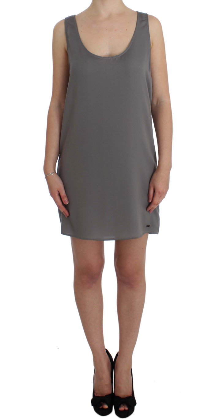 Costume National Women's Stretch Shift Lingerie Dress Gray SIG31058 - IT42|M