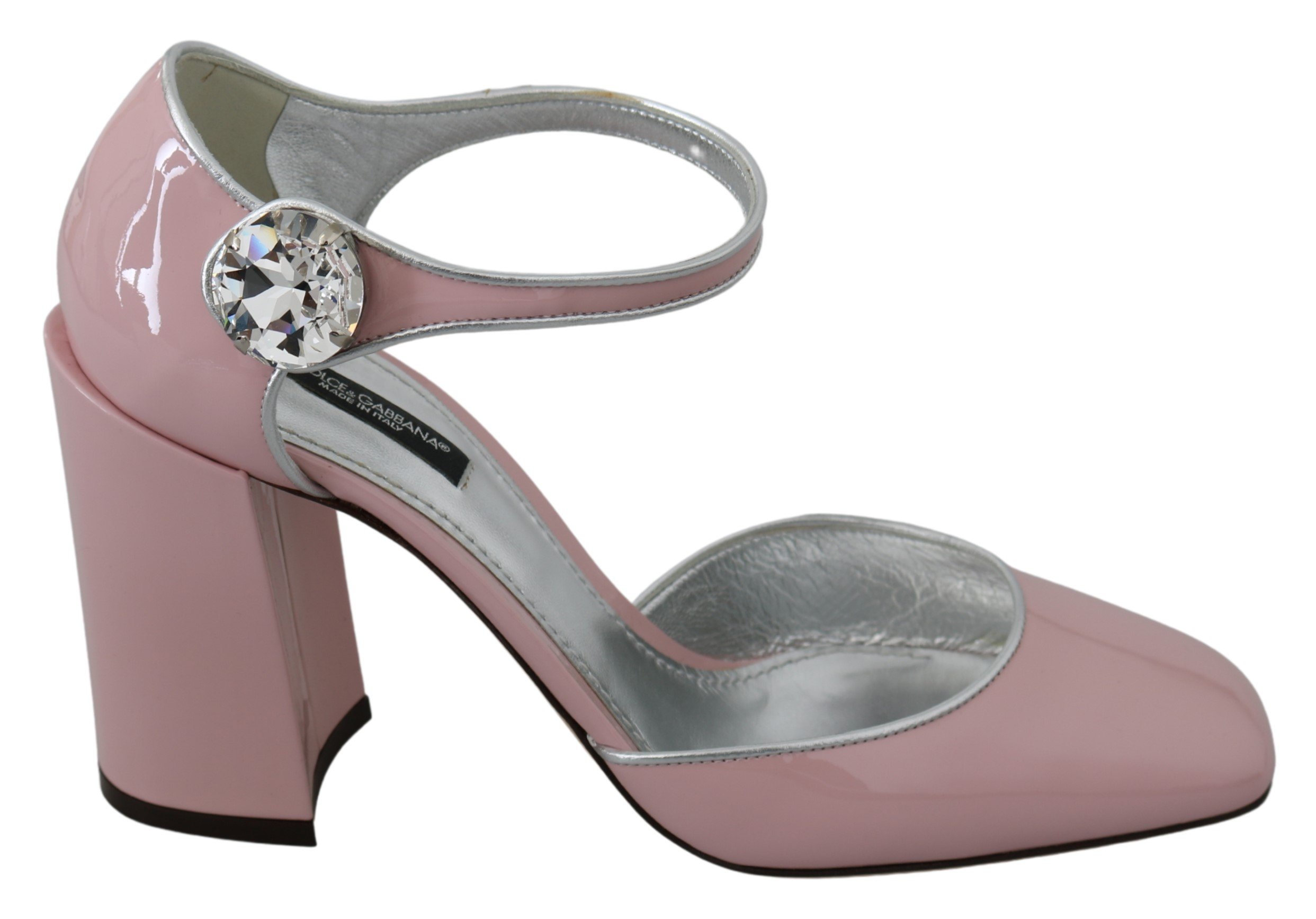 Dolce & Gabbana Women's Leather Crystal Sandal Pink LA7329 - EU39/US8.5