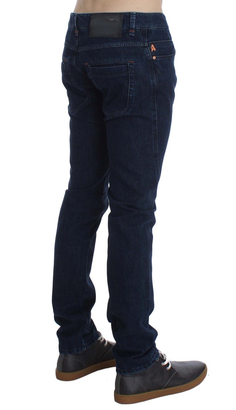 ACHT Men's Cotton Slim Skinny Fit Jeans Blue SIG30486 - W34