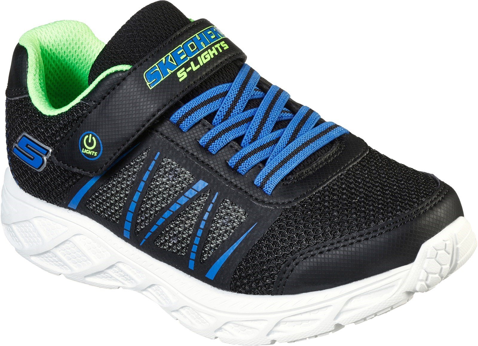 Skechers Kid's Dynamic-Flash Trainer Various Colours 31170 - Black/Blue/Lime 9.5