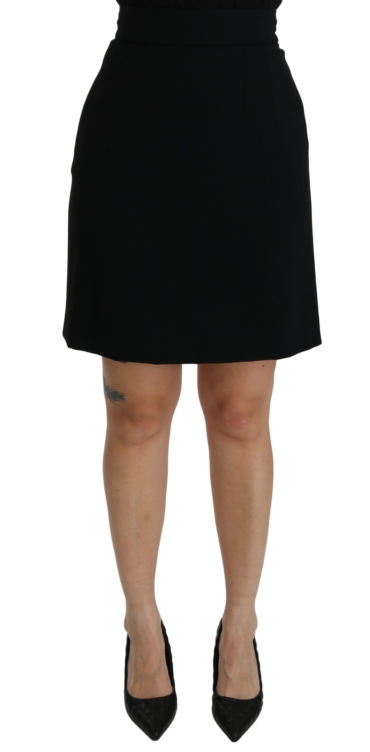 Dolce & Gabbana Women's Mermaid High Waist Midi Skirt Black SKI1388 - IT40|S