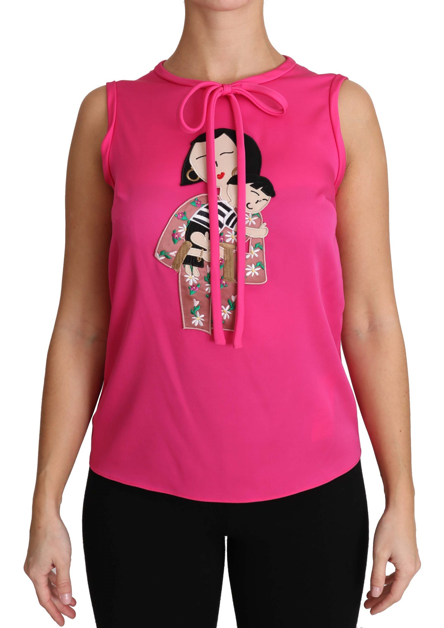 Dolce & Gabbana Women's Family Tops Pink TSH3161 - IT36|XXS