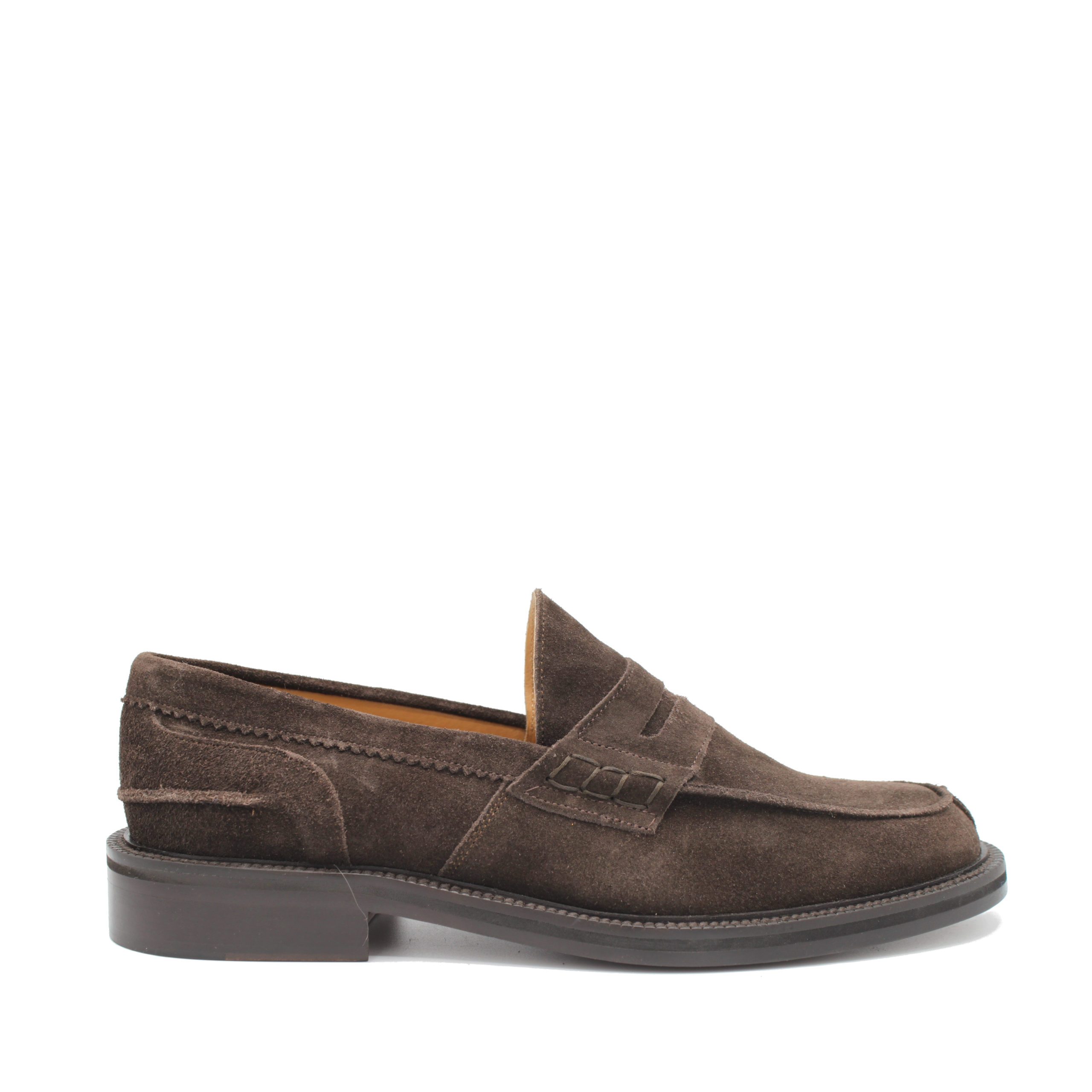Saxone of Scotland Men's Suede Leather Loafer Brown 030_Dark - EU41.5/US8.5