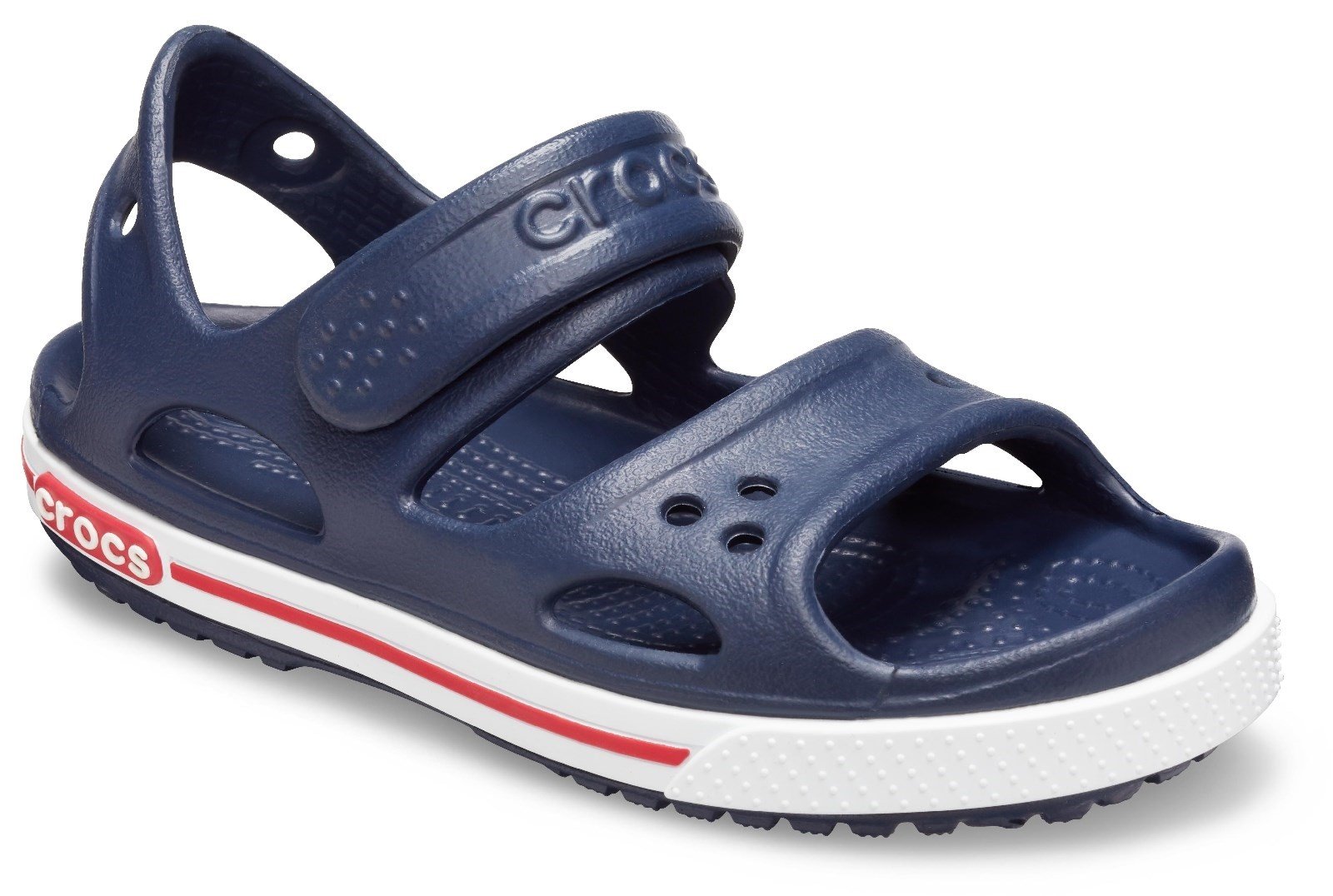 Crocs Kid's Crocband ll Touch Fastening Sandal Various Colours 28788 - Navy/White 4
