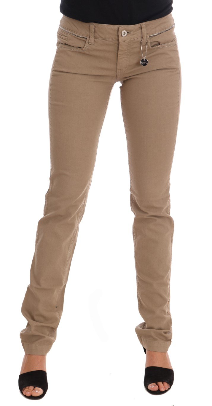 Costume National Women's Cotton Stretch Slim Fit Jeans Beige SIG30130 - W26