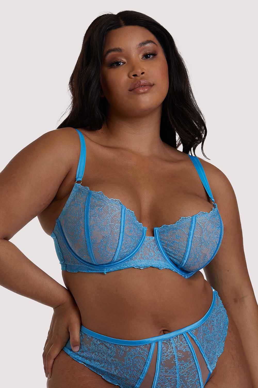 Gabi Fresh Peyton Blue Embroidery Bra 40C