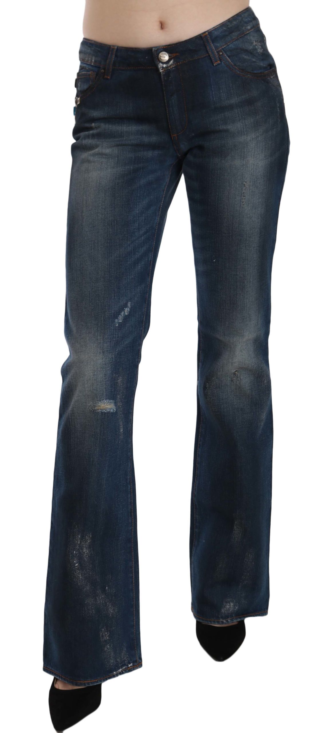 Just Cavalli Women's Mid Waist Boot Cut Denim Trouser Blue PAN70370 - W26