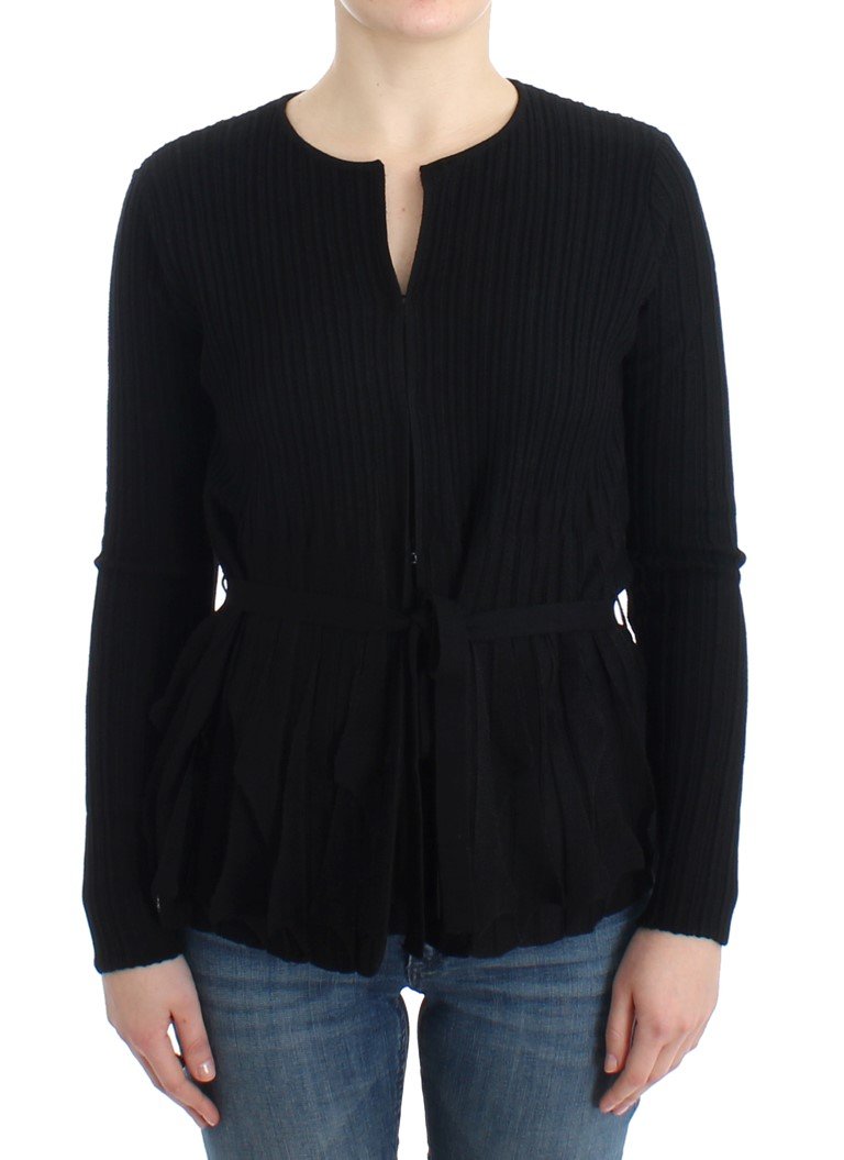 Cavalli Women's Wool Cardigan Black SIG11845 - IT44|L