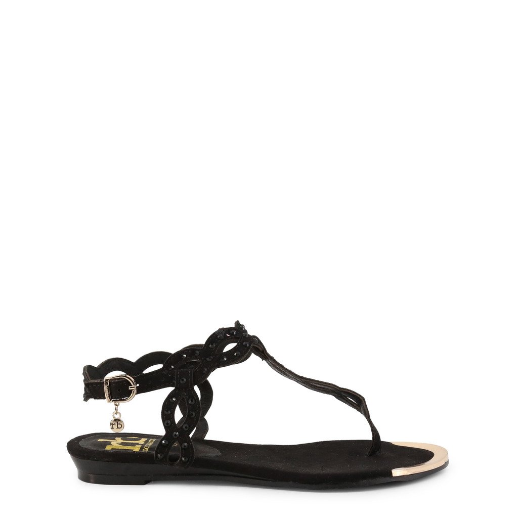 Roccobarocco Women's Sandal Black RBSC0M403CAM - black EU 35