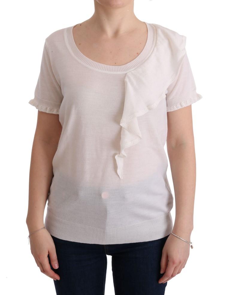 MARGHI LO' Lana Wool Top White SIG30146 - IT46|XL