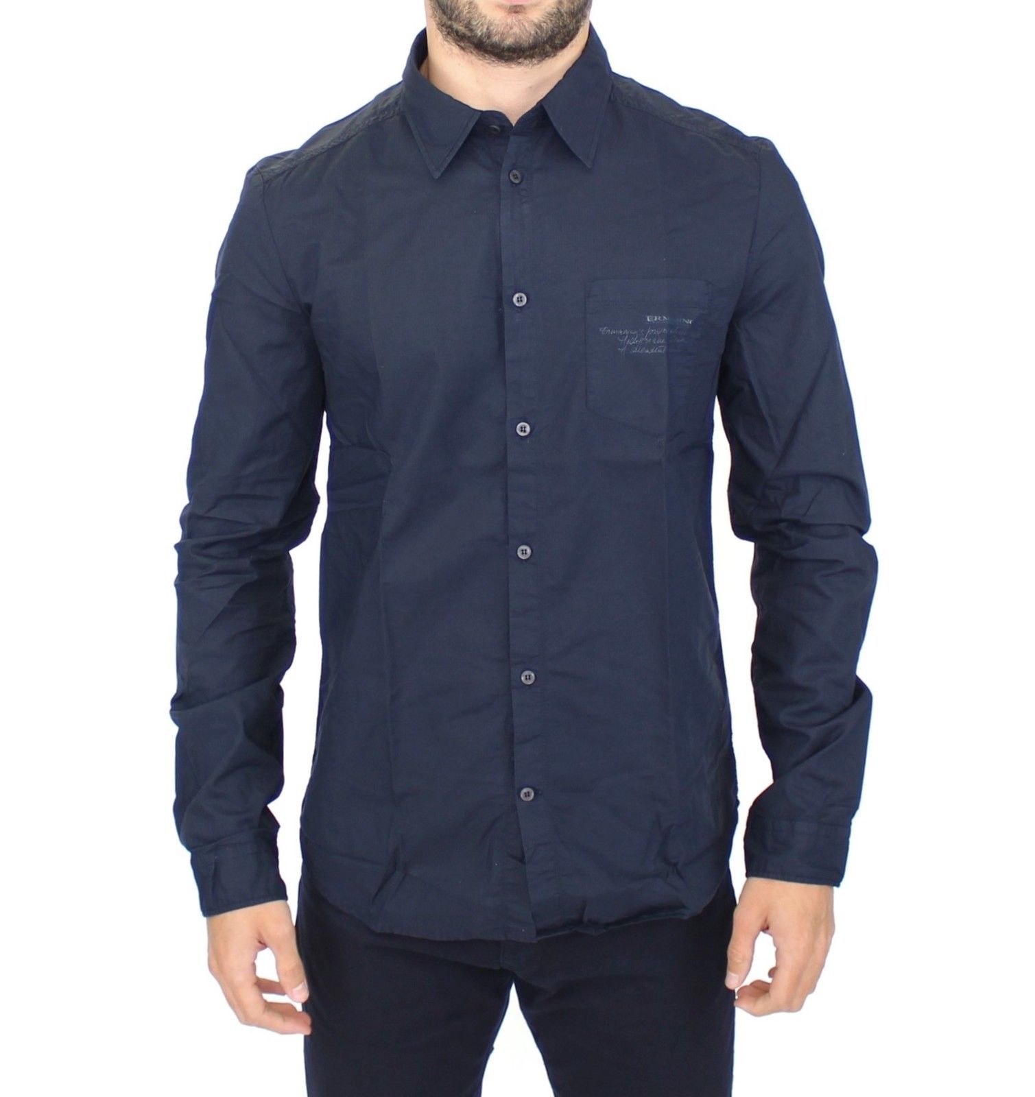 Ermanno Scervino Women's LS Shirt Blue SIG10137 - IT52 | XL