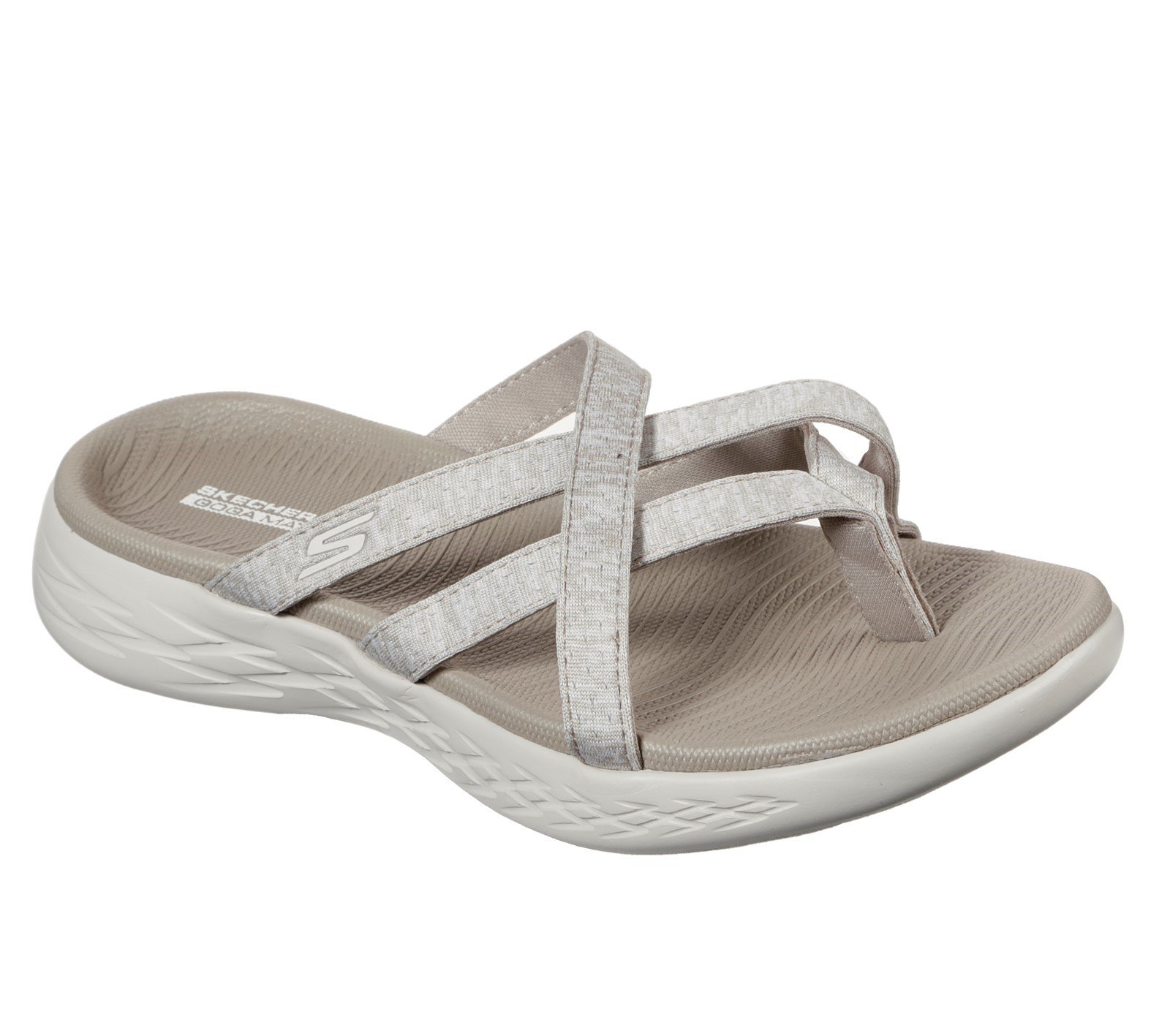 Skechers Women's On the GO 600 Dainty Sandal Taupe 32158 - Taupe 3