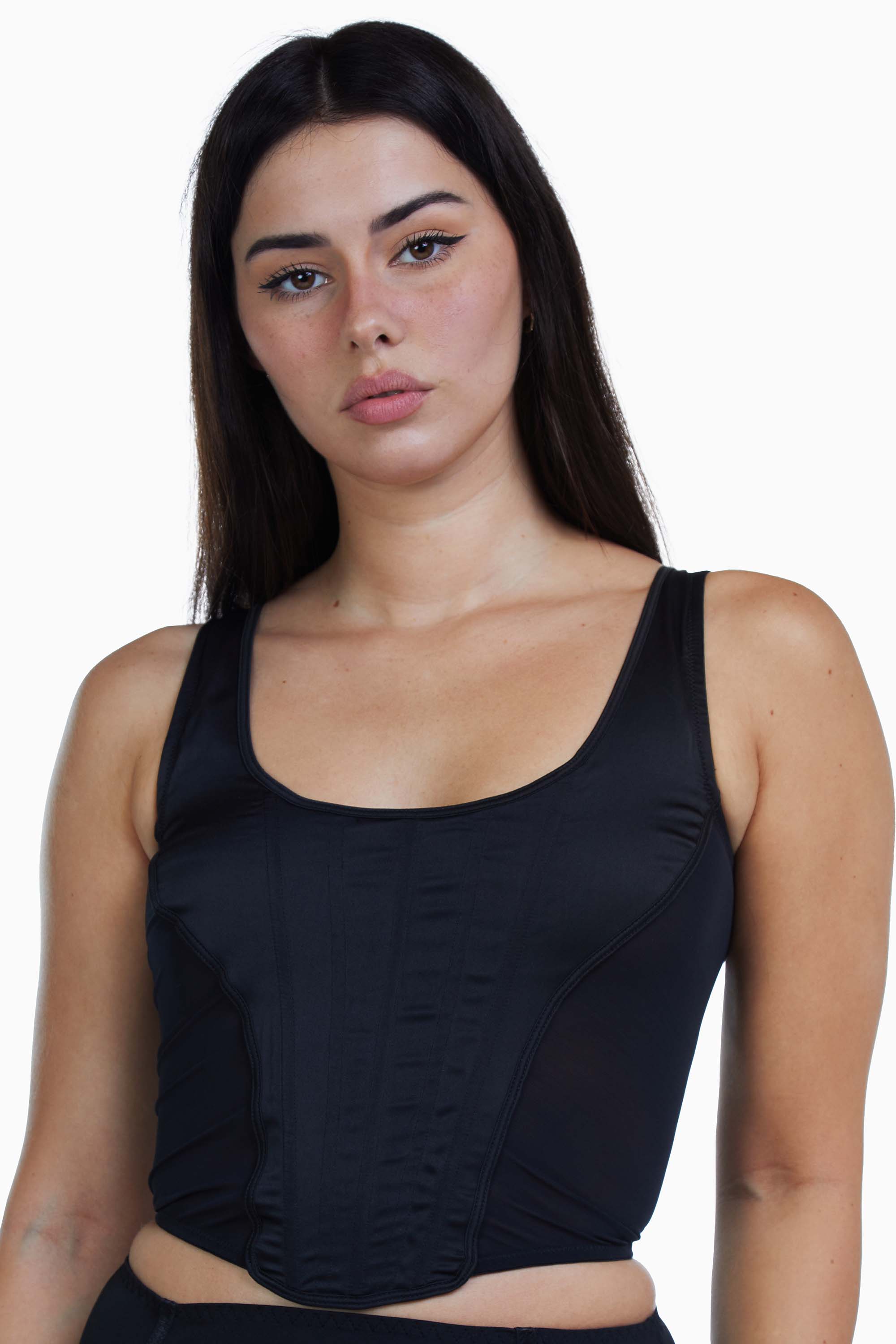 Regalia Bobbi Panelled Basque Black UK 8 / US 4