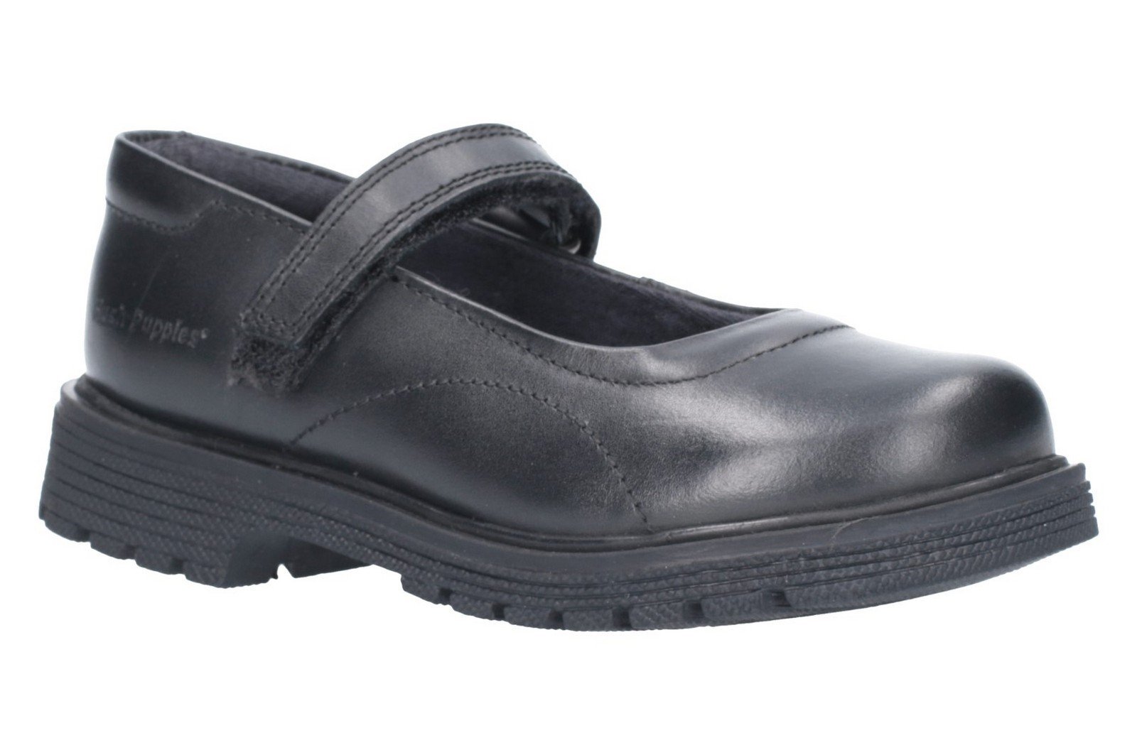 Hush Puppies Kid's Tally Touch Fastening Shoe Black 26394 - Black 10