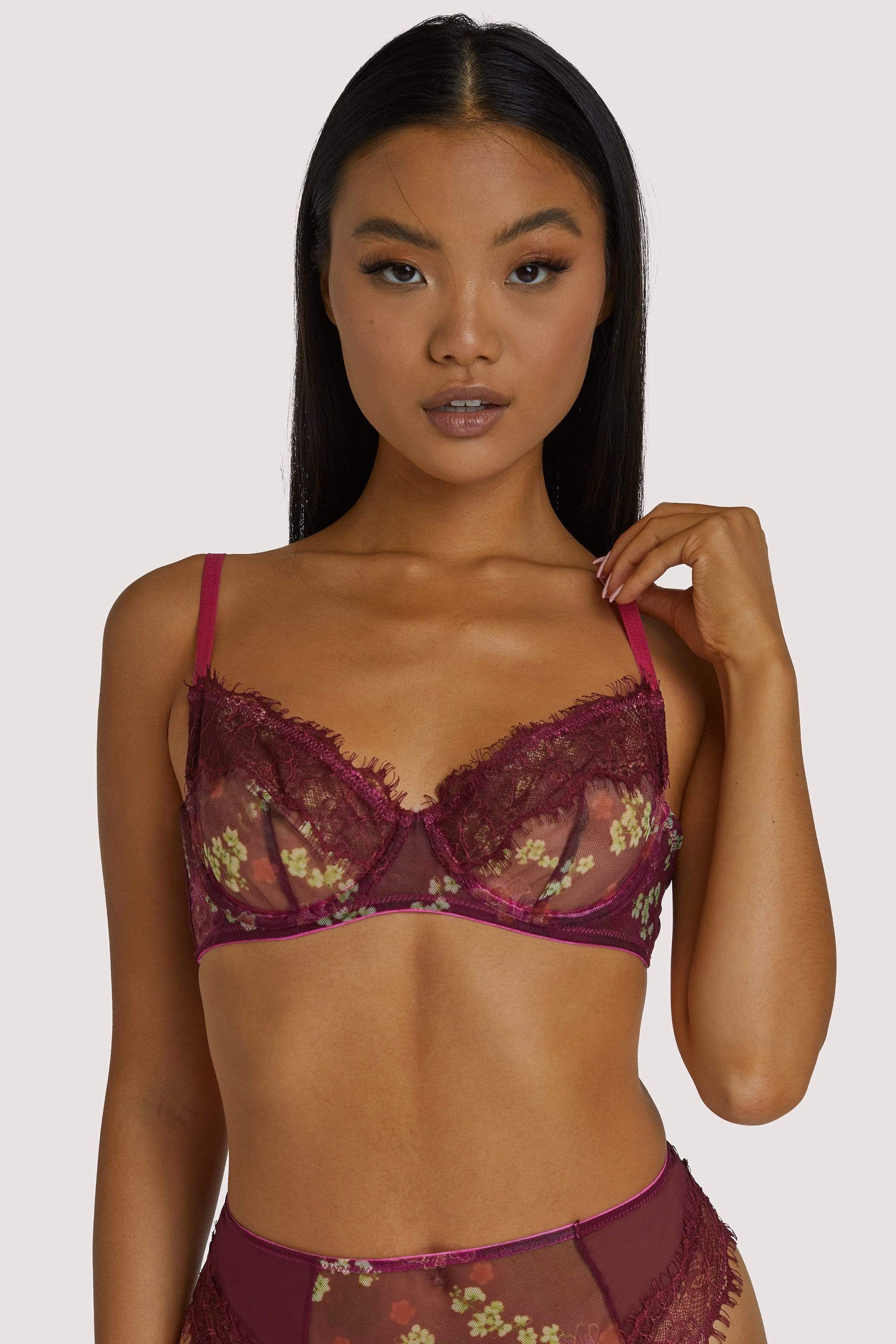 Wolf & Whistle Neve Kimono print Plunge Bra 32B